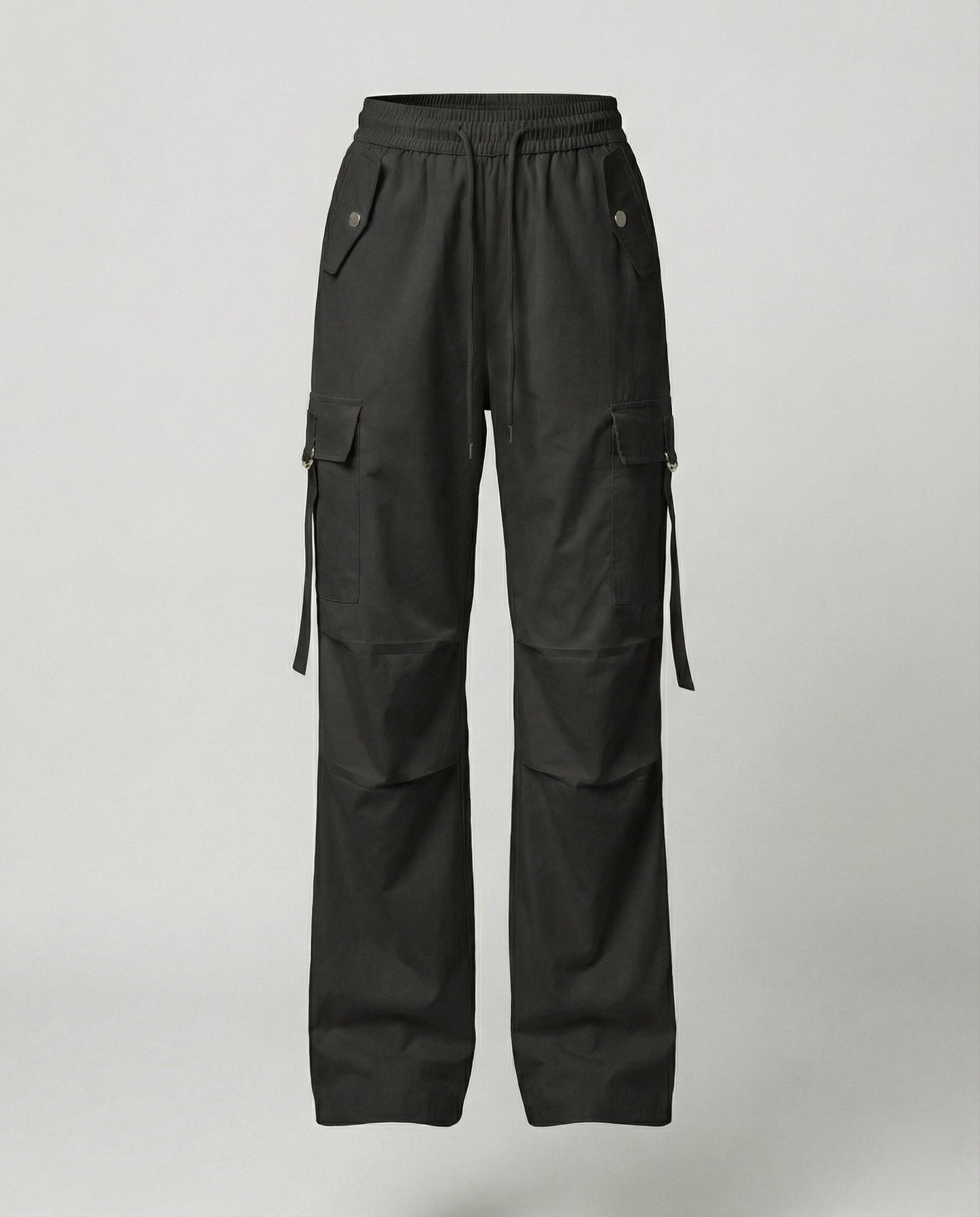 Damen Cargohose Weit Palazzo Elastisch Mit Taschen