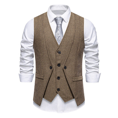 Herren Weste Elegant Strukturmuster Modern