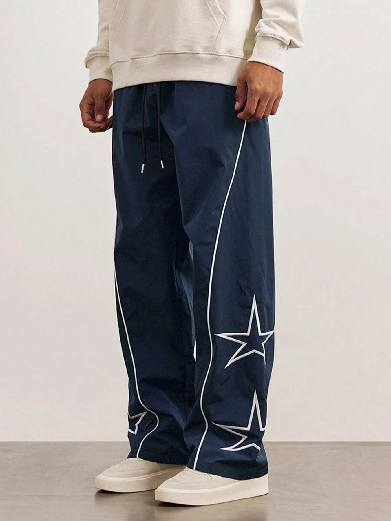 Herren Chino-Hose Mit Sternen-Muster Trendig Urban