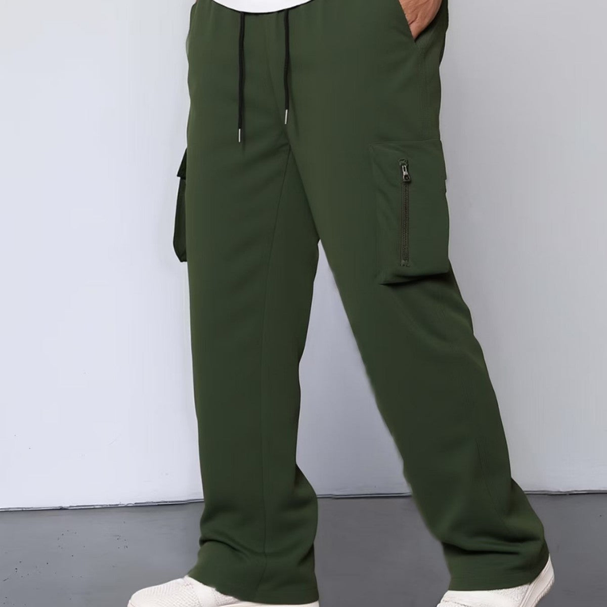 Herren Cargo-Hose Funktionale Taschen Verstellbar Baumwolle