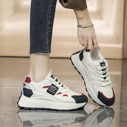 Damen Sneaker Plateau High Heels Schuhe Trendy