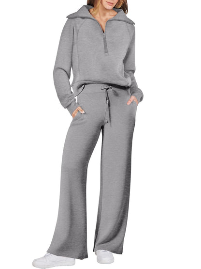 Damenschuhe sind nicht dabei, es ist ein Jogginganzug. 
Damen Jogginganzug Sportlich Bequem
