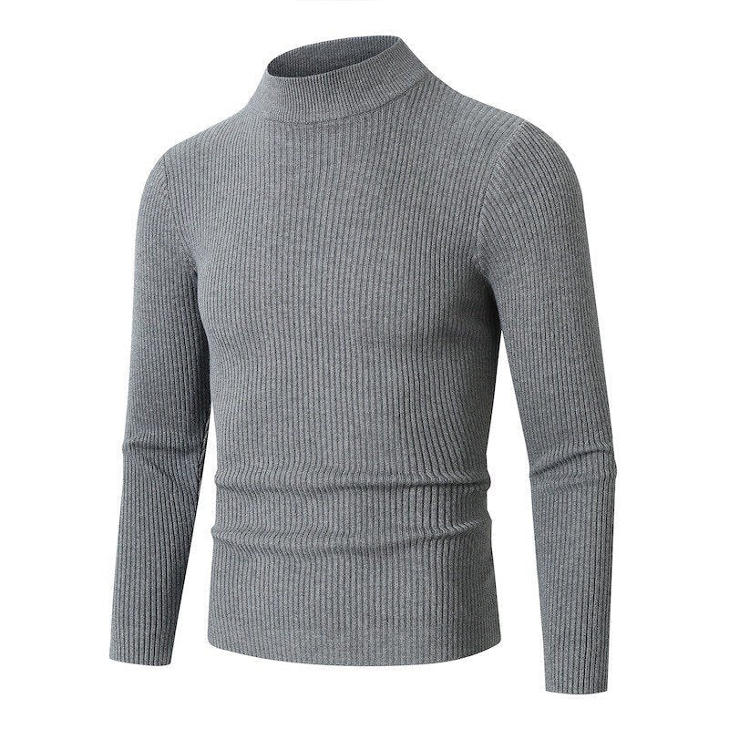 Herren Rollkragenpullover Rippenstruktur Hochwertig Elegant