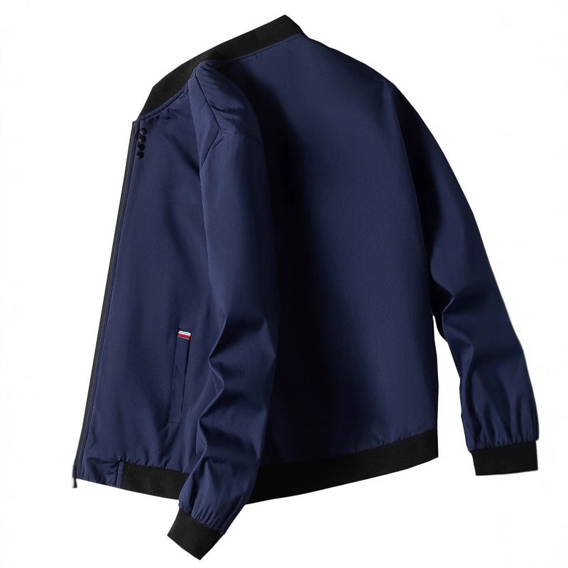 Herren Freizeitjacke Modern mit hohem Kragen und Reißverschluss