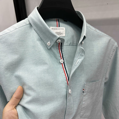 Herren Langarmhemd Modern Slim Fit Baumwolle Qualität
