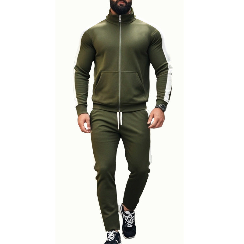 Herren Sportset Kapuzenjacke Jogginghose Sportlich Grüße