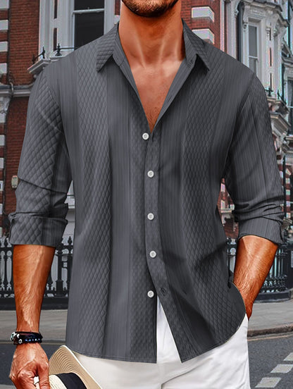 Herren Hemd Slim Fit Leicht Modern