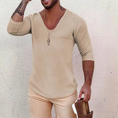 Herren Strickpullover V-Ausschnitt Luftig Modern