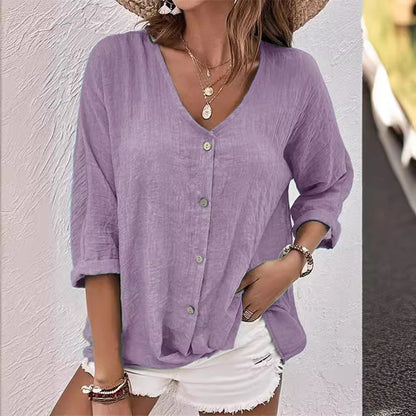 Damen Bluse Leicht Blumenmuster Sommer