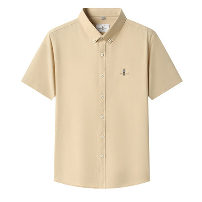 Herren Kurzarmhemd Modern Slim Fit mit Stickerei
