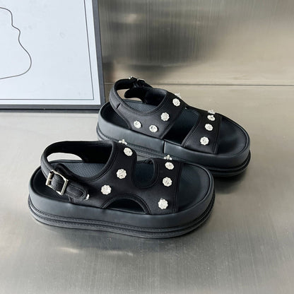 Damen Sandalen Luxus Modisch mit Verzierungen
