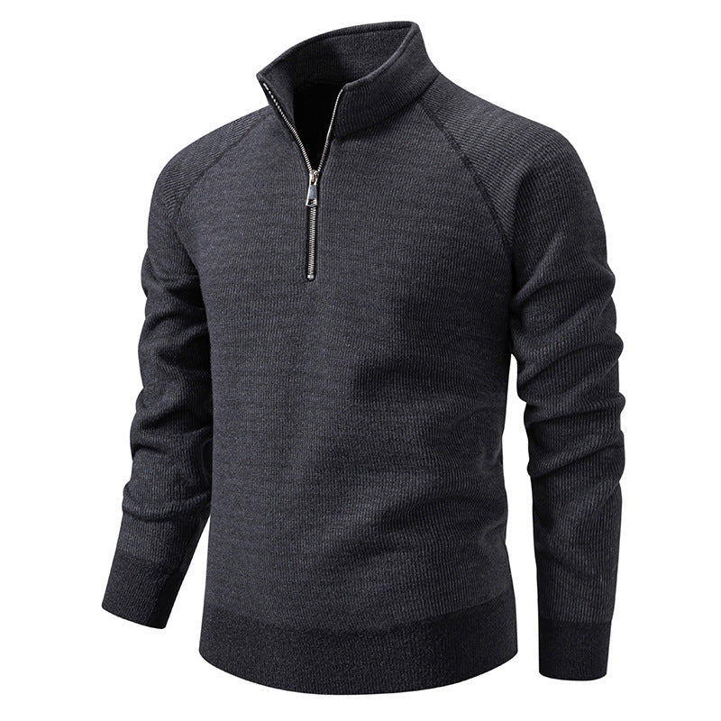 Herren Pulli Modern Raglan Ärmel Reißverschluss