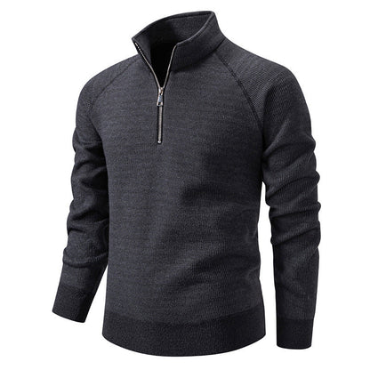Herren Pulli Modern Raglan Ärmel Reißverschluss