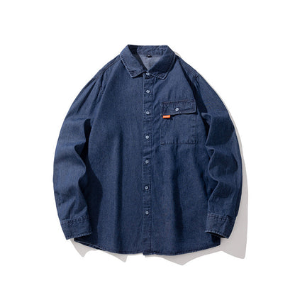 Herren Denim Overshirt mit Brusttasche Modern Trendy