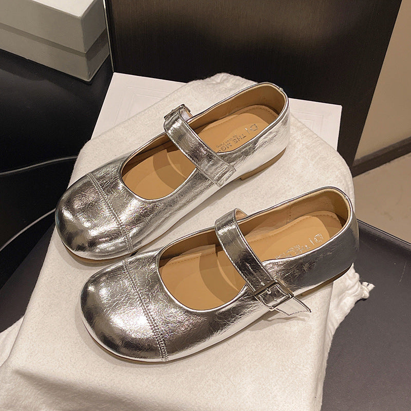 Damen Ballerinas Elegante Komfort Schuhe Mit Riemchen