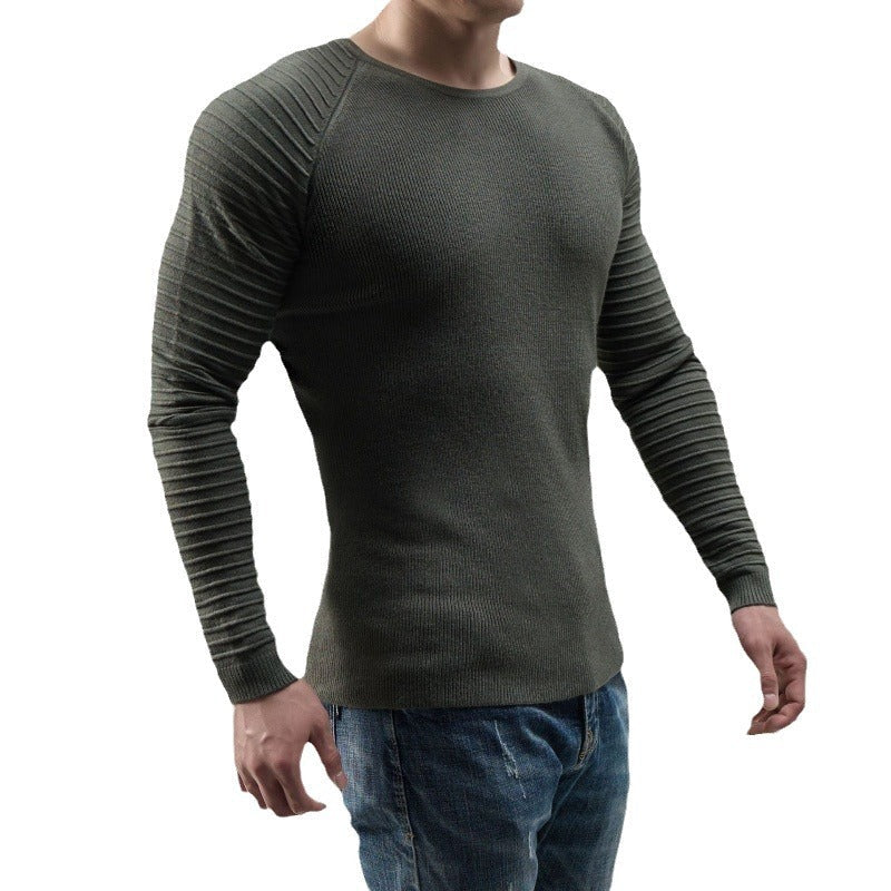 Herren T-Shirt Langarm Slim Fit Modern