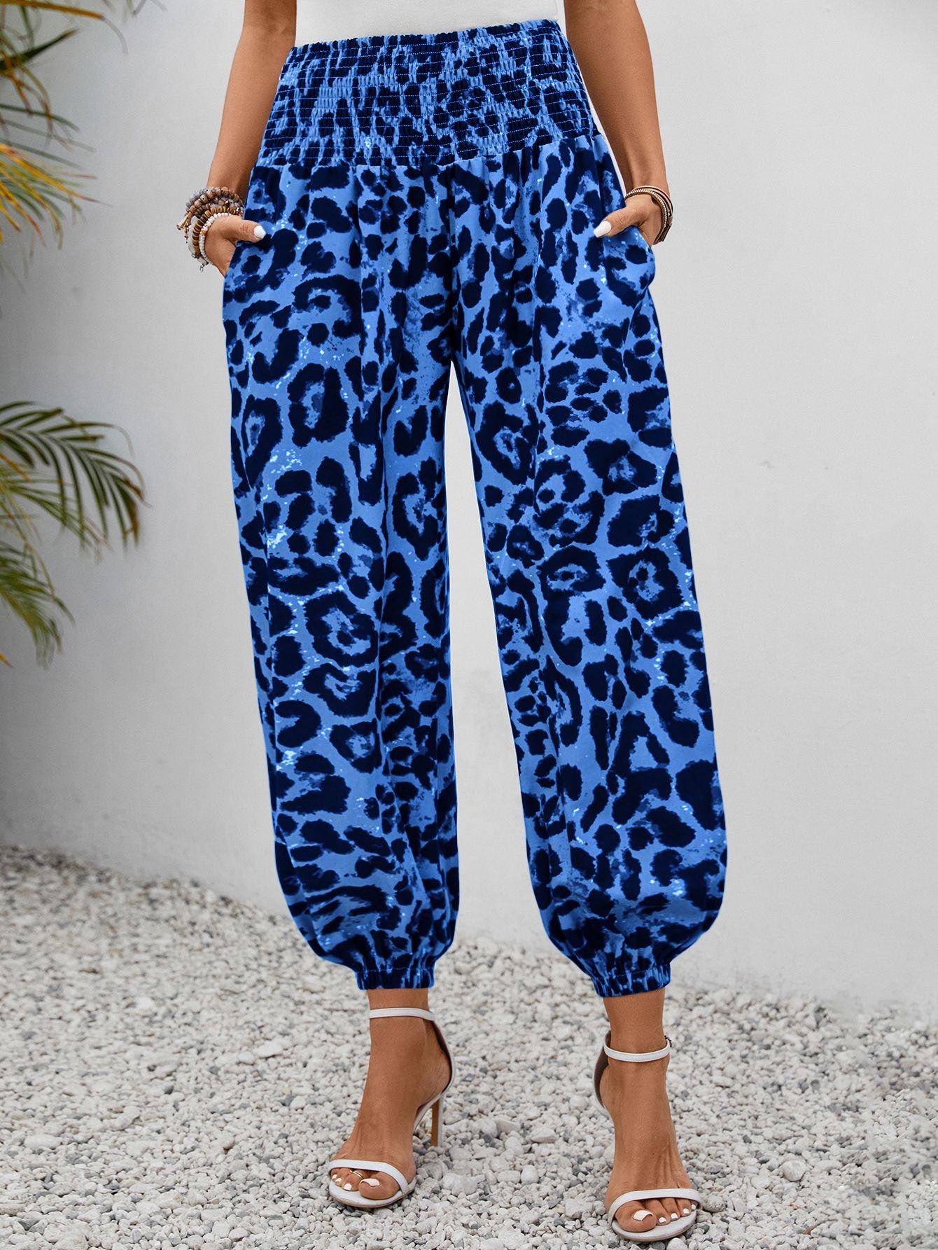 Weite Damen-Hosen Leopardenmuster Trendy Elegant