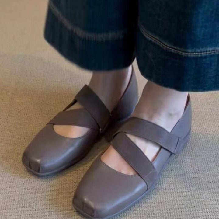 Damen Ballerinas Weich Bequem Elastisch