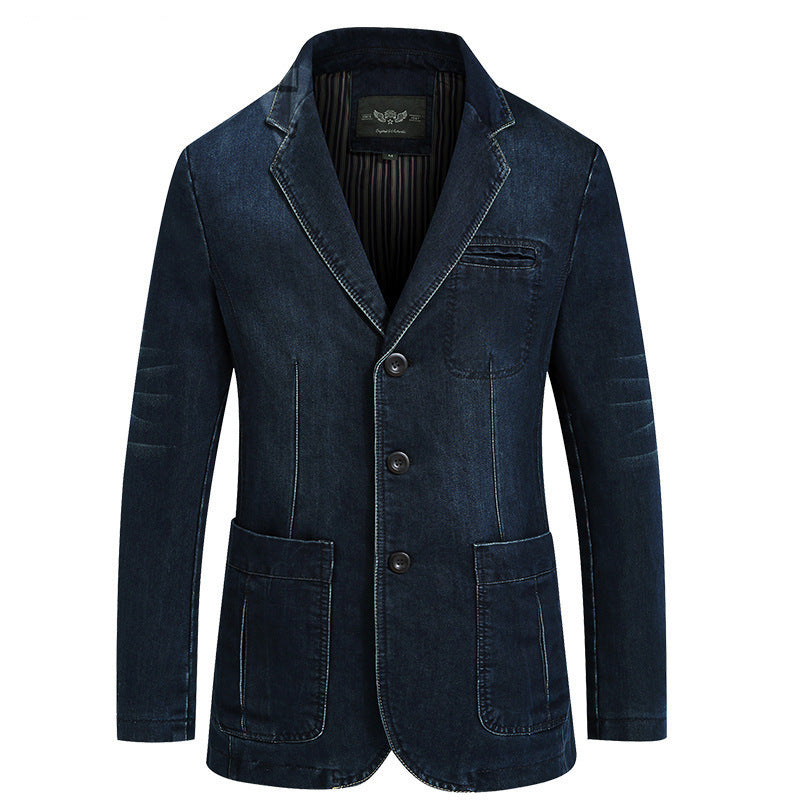 Herren Denim Blazer Modern Slim Fit