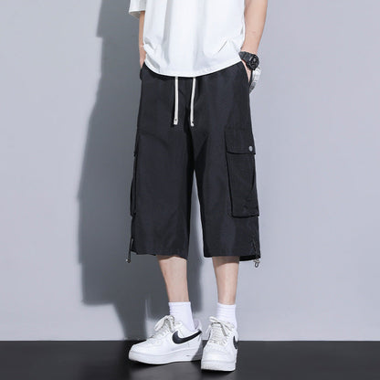 Herren Cargo Shorts Bequem Vieltaschen Verstellbar