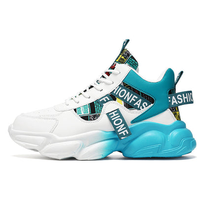 Damen Sneaker Chunky Mode Schuhe mit Grafik Design