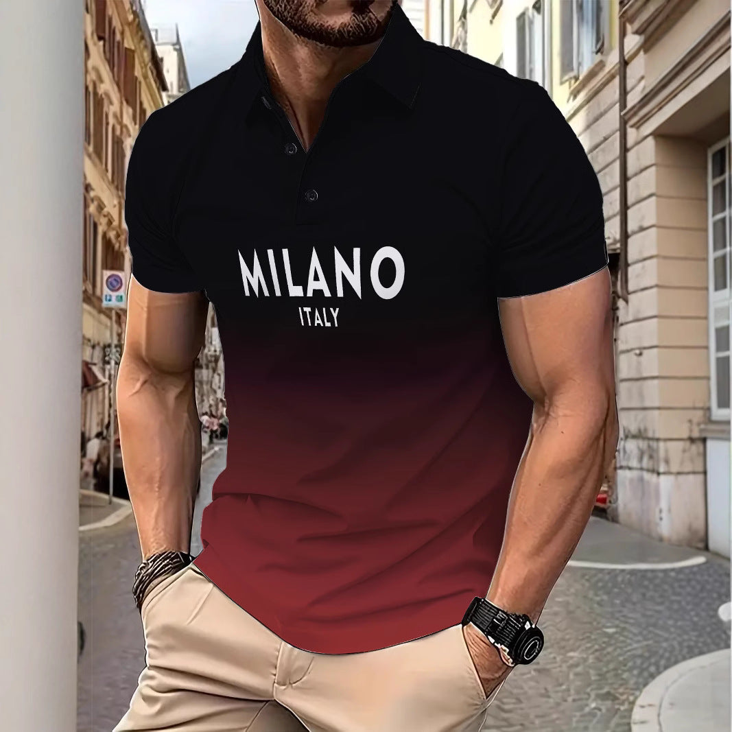 Herren Polohemd Modern mit Logo Druck Berlin - BerlinGlamour