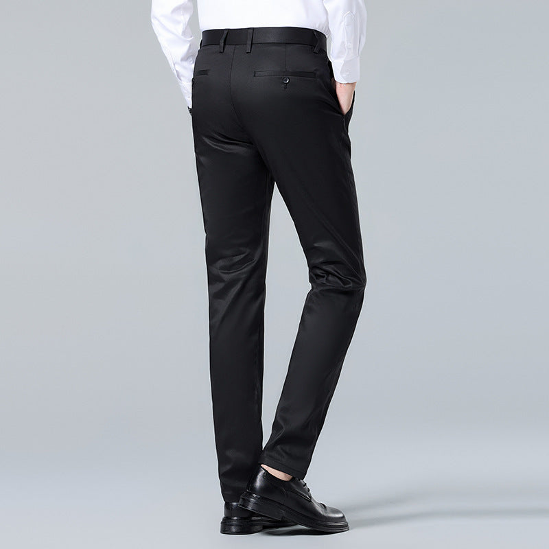 Herren Anzughose Elegant Bequem Schwarz