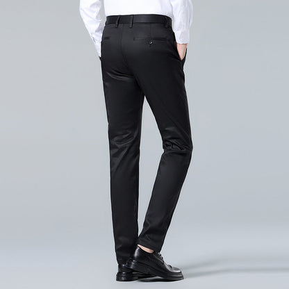 Herren Anzughose Elegant Bequem Schwarz