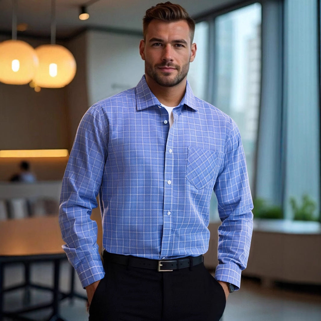 Herren Karohemd Langarm Moderner Schnitt SlimFit - BerlinGlamour