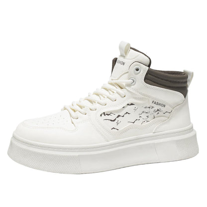 Damen Sneaker Hoch Hohe Sohle Griffig Modisch