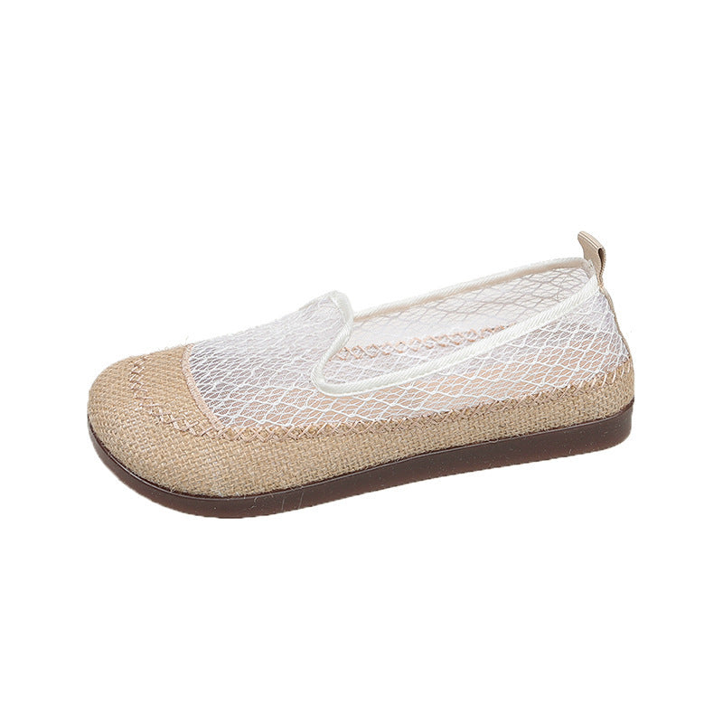 Ballerinas Damen Bequem atmungsaktiv Netzstoff