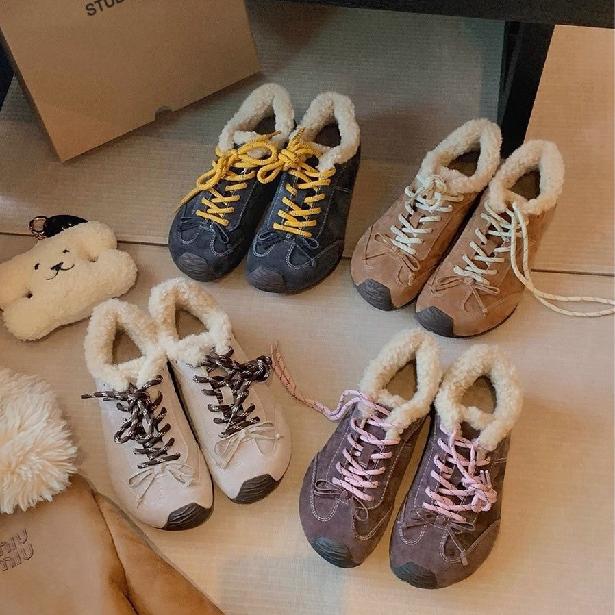 Damen Sneaker Komfortabel Flauschig Modern - BerlinGlamour