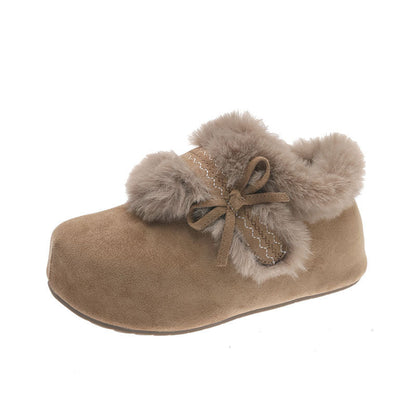 Damen Hausschuhe Weich Fellbesatz Warm Wintermode