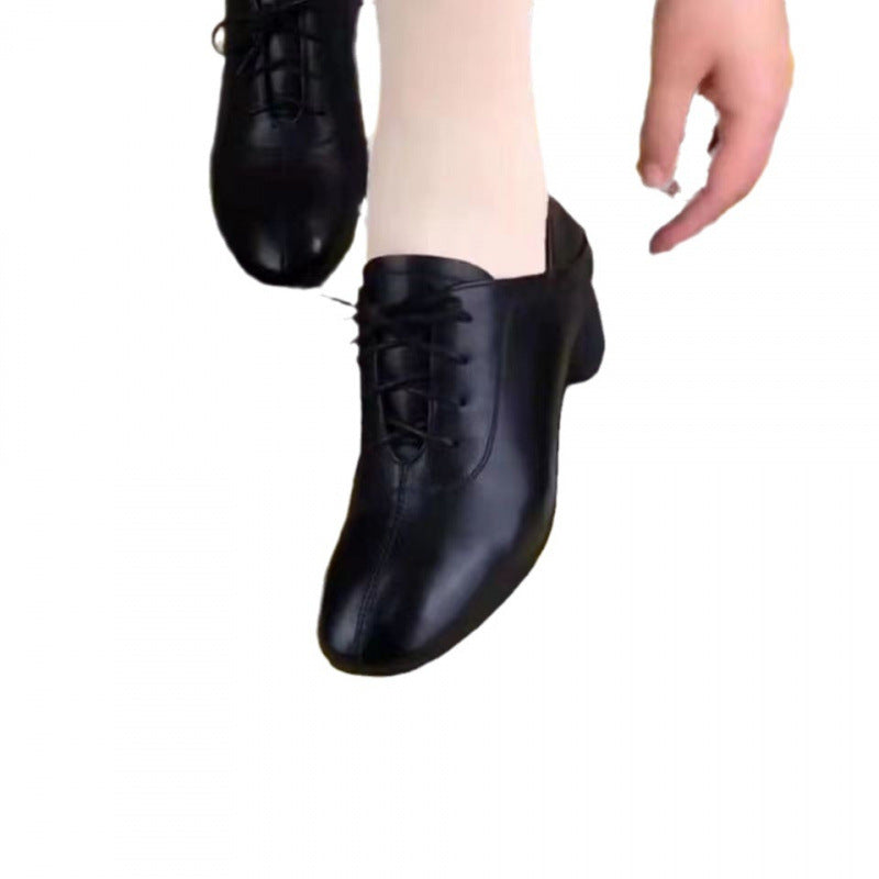 Damen Schnürschuhe Elegante Lederschuhe Schwarz Modisch