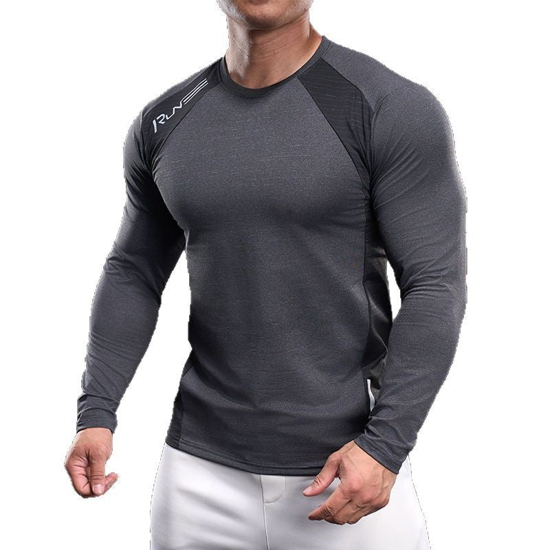Herren Laufshirt Atmungsaktiv Langarm Mesh Funktionsshirt
