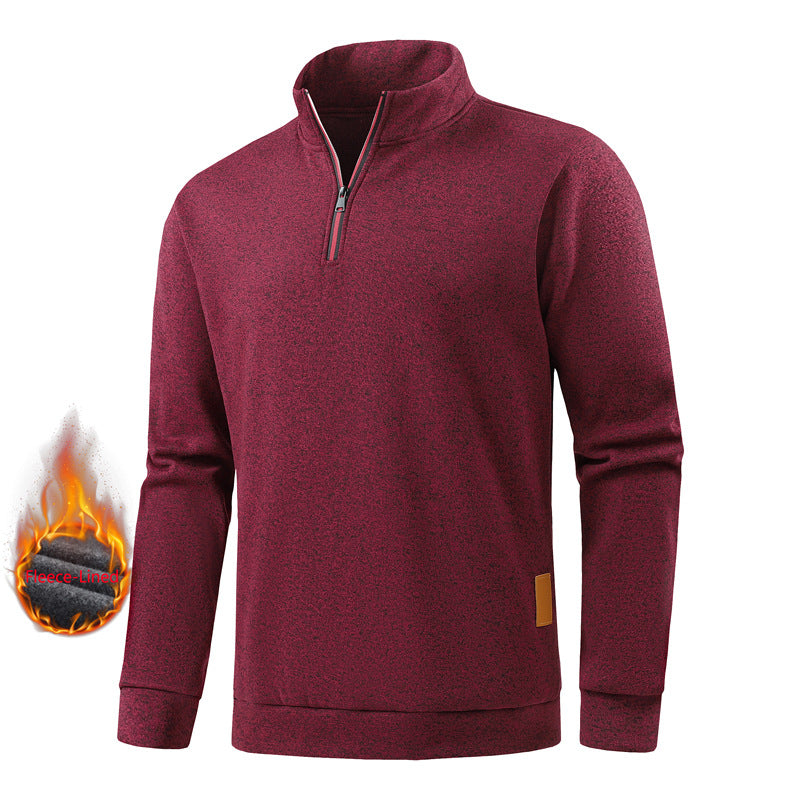 Herren Fleece-Pullover Warm Halbzipp Versand