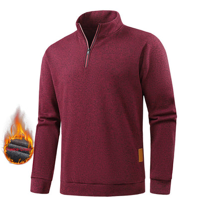 Herren Fleece-Pullover Warm Halbzipp Versand