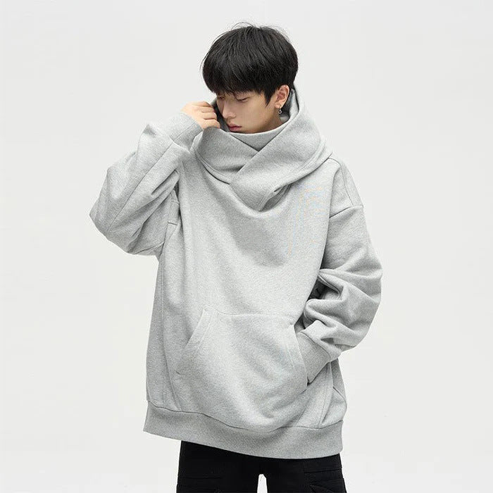 Damen Oversized Pullover Kapuzenpulli Hochkragen Großes Modell - BerlinGlamour