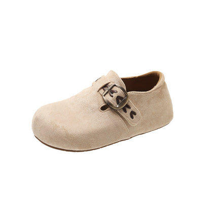 Damen Clogs Bequem Kunstleder Modisch Schnalle