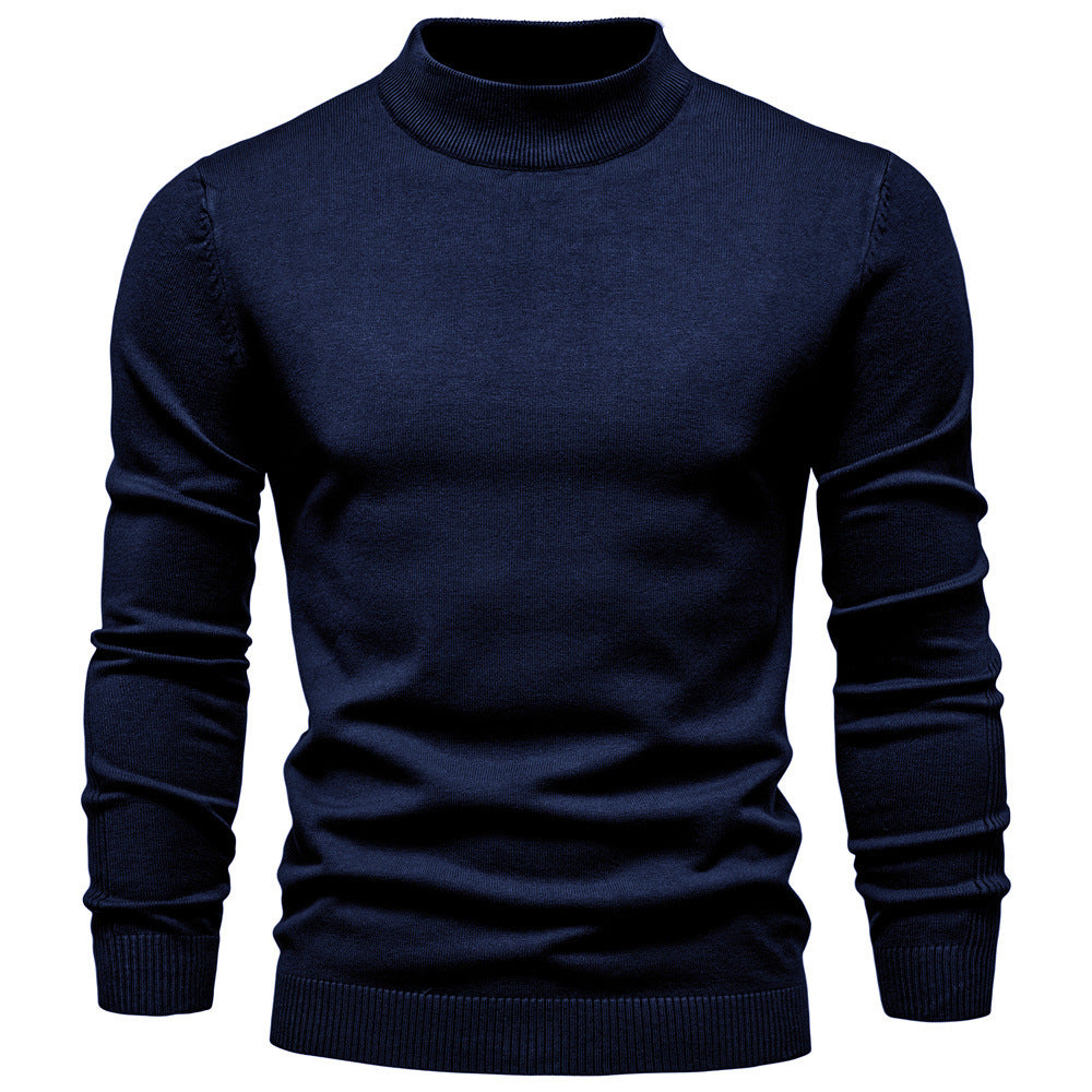 Herren Rollkragenpullover Weich Strick Material Rippstruktur