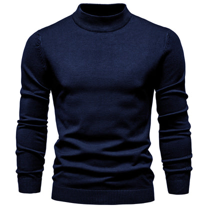 Herren Rollkragenpullover Weich Strick Material Rippstruktur