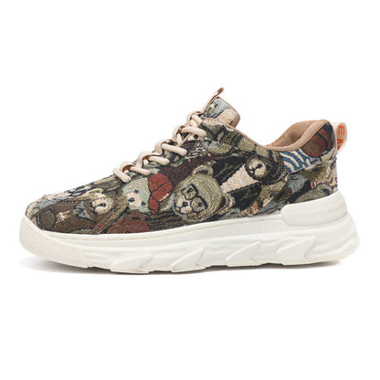Damen Sneaker Sportlich Bunt Laufsohle Rutschfest