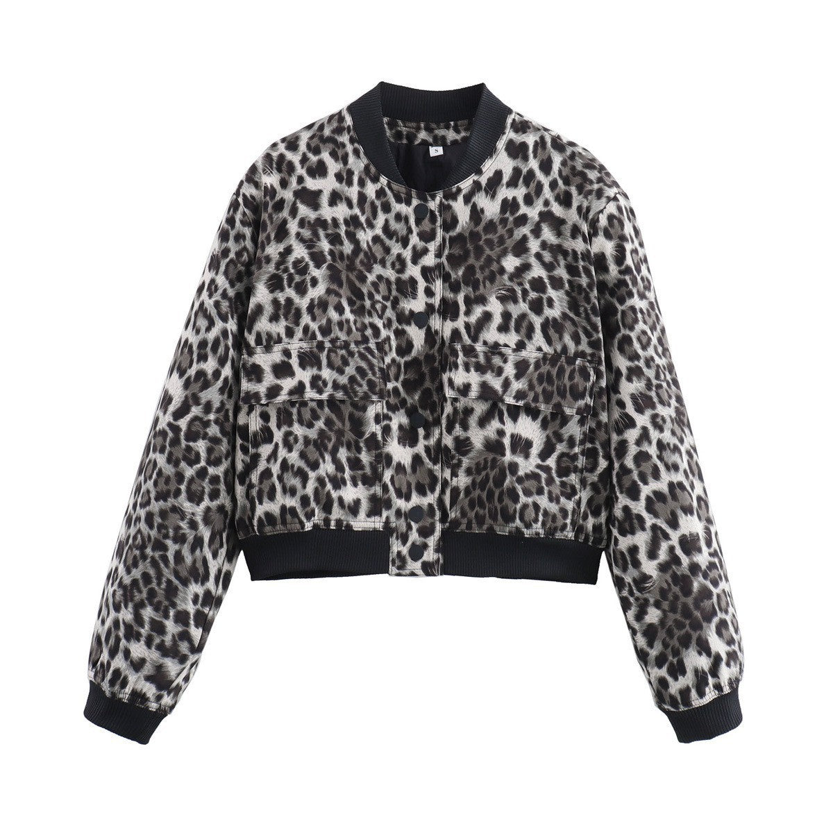 Damen Kurzjacke Modern mit Taschen und Cropped Schnitt