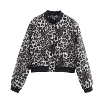 Damen Kurzjacke Modern mit Taschen und Cropped Schnitt