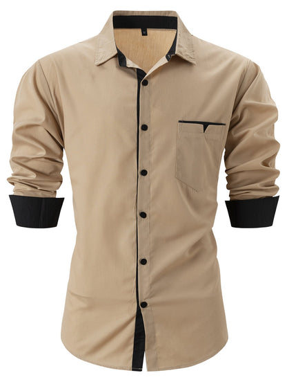 Herren Hemd Kontrastkragen Elegantes Design Berlin