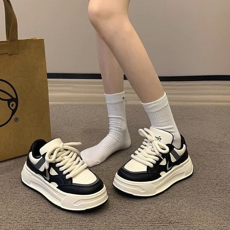 Damen Sneaker Plattform Schuhe Hoch Modisch