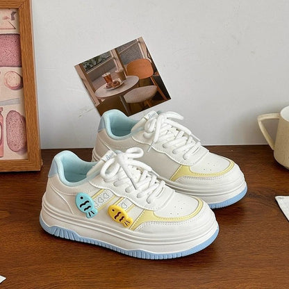 Damen Sneaker Niedrigprofil mit Tiermotiv Trendy Frauen Schuhe