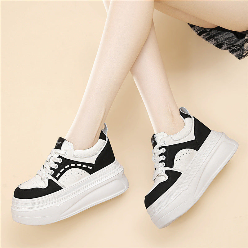 Damen Sportschuhe Plateau Sneaker atmungsaktiv