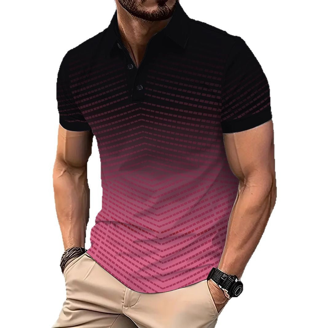 Herren Poloshirt 3D Muster Modern Berlin Style