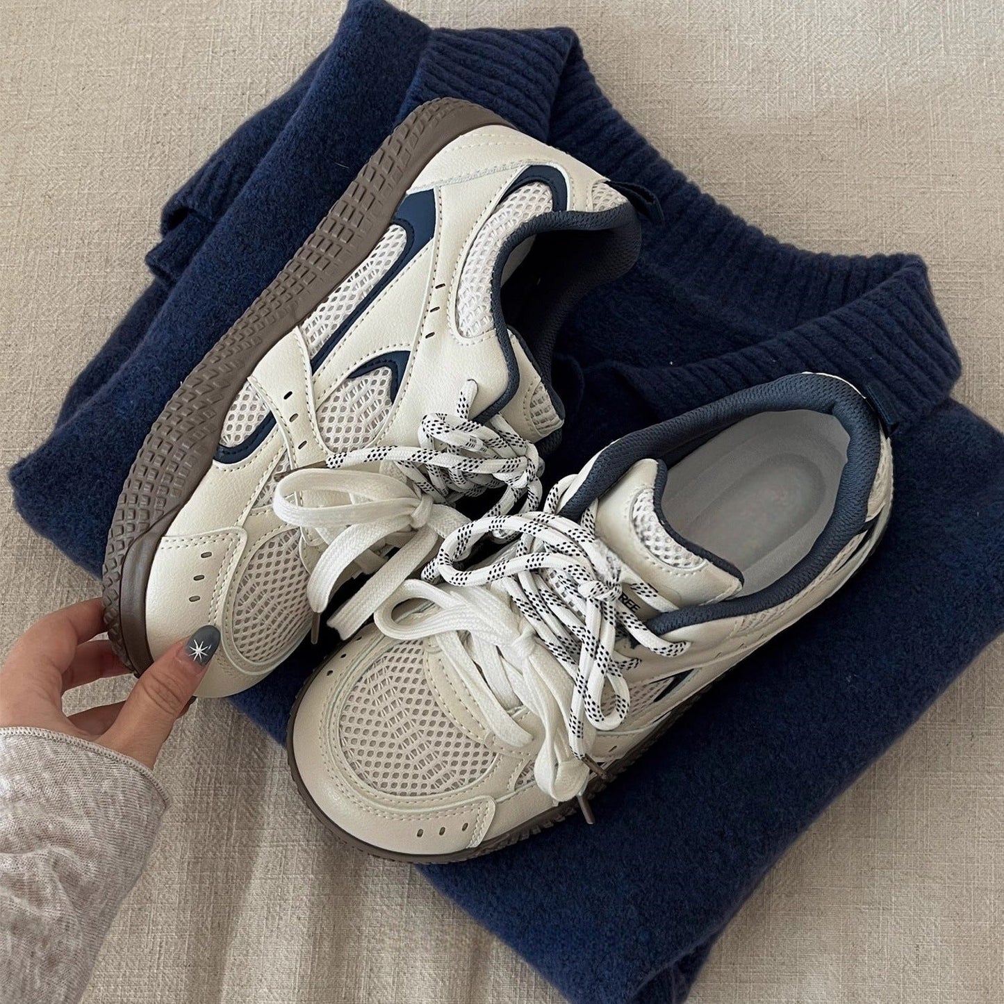 Damen Sneaker Elastisch Sportlich Modern